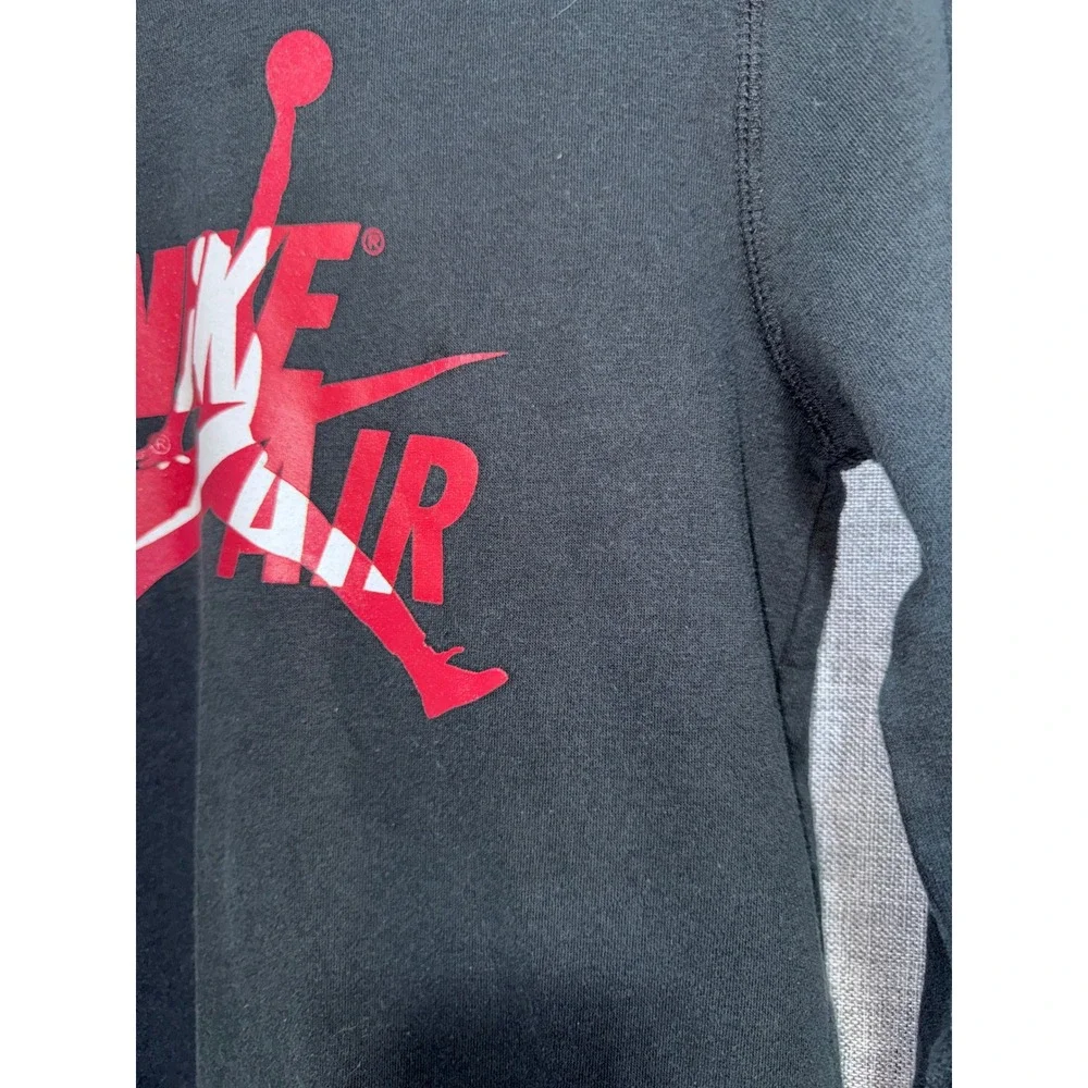 Nike Air Jordan Jumpman Hoodie Kids Large Black Red White Graphic Pullover
